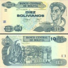 10 Bolivianos Bolívia 2015, P243 UNC