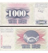 1000 Dinara Bosna a Hercegovina 1992 P15 UNC