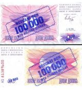 100 000 Dinara Bosna a Hercegovina 1993 P34a UNC