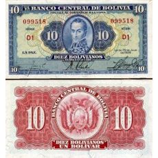 10 Bolivianos Bolívia 1928, P130 XF