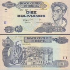10 Bolivianos Bolívia 2007, P233 UNC