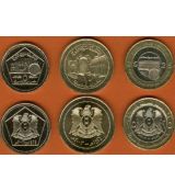 Sýria 5-10-25 Pounds 2003 UNC, sada mincí