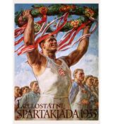 Plagát 1. celostátní spartakiáda 1955