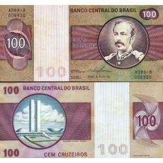 100 cruzeiros Brazília 1974, P195Aa XF