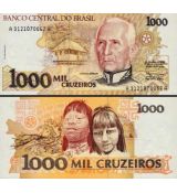 1000 cruzeiros Brazília 1990, P231a UNC