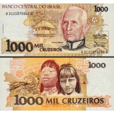 1000 cruzeiros Brazília 1990, P231a UNC