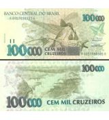 100 000 cruzeiros Brazília 1992, P235b UNC