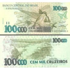 100 000 cruzeiros Brazília 1992, P235b UNC