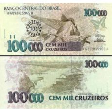 100 cruzeiros reias Brazília 1993, P238 UNC