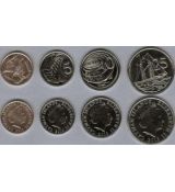 Kajmanie ostrovy 1-5-10-25 Cents 2013 UNC, sada mincí