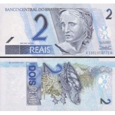 2 reais Brazília 2001, P249a UNC