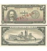 1 Peso Kuba 1975 P106 UNC, pamätná SPECIMEN