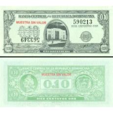 10 Centavos Oro Dominikánska republika 1961 P86s UNC