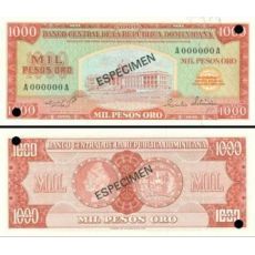 1000 Pesos Oro Dominikánska republika 1973-75 P106a4-s UNC