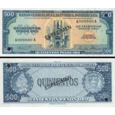 500 Pesos Oro Dominikánska republika 1975 P114a-s UNC