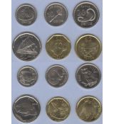 Fiji 5-10-20-50 Cents + 1-2 Dollars 2012 UNC, sada mincí
