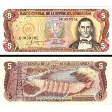 5 Pesos Oro Dominikánska republika 1982-88 P118 UNC