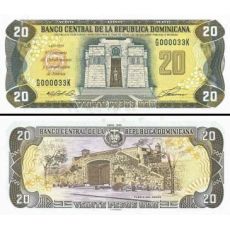 20 Pesos Oro Dominikánska republika 1992 P139a UNC