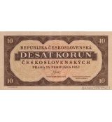 10 korún Československo 1953 nevydaná - jednostranná REPLIKA