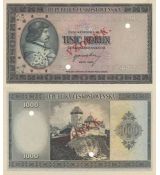 1000 korún Československo 1945 Jiří z Poděbrad VZOREK - REPLIKA