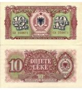 10 lekë Albánsko 1957 P28a AU/UNC