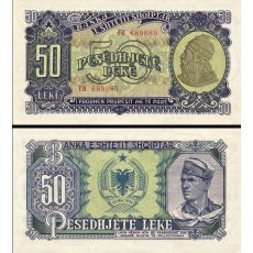 50 lekë Albánsko 1957 P29a AU/UNC