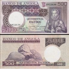 500 Escudos Angola 1973 P107 UNC