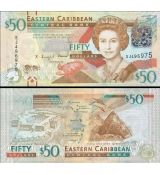 50 Dolárov Východokaribské štáty 2012 P54 UNC