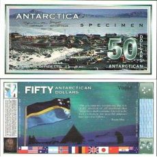 50 Dolárov Antarktída 1996 SPECIMEN UNC