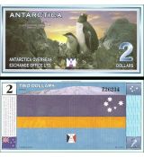 2 Doláre Antarktída 1999 UNC