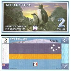 2 Doláre Antarktída 1999 UNC
