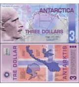 3 Doláre Antarktída 2008 UNC, polymer