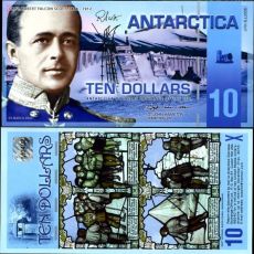 10 Dolárov Antarktída 2009 UNC, polymer