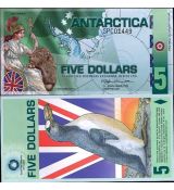 5 Dolárov Antarktída 2011 UNC, polymer