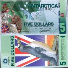 5 Dolárov Antarktída 2011 UNC, polymer