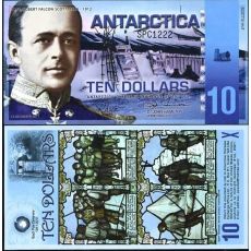 10 Dolárov Antarktída 2011 UNC, polymer