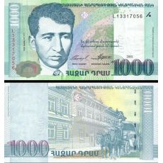 1000 Dram Arménsko 2001 P50 UNC