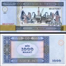 1000 Manat Azerbajdžan 2001 P23 UNC