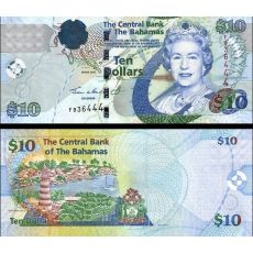 10 Dolárov Bahamy 2005 P73a UNC