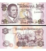5 Pula Botswana 1992 P11a UNC