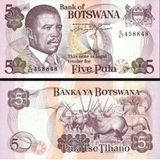 5 Pula Botswana 1992 P11a UNC
