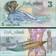 3 Doláre Cookove ostrovy 1992 P06 UNC