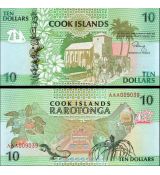 10 Dolárov Cookove ostrovy 1992 P08a UNC