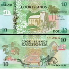 10 Dolárov Cookove ostrovy 1992 P08a UNC
