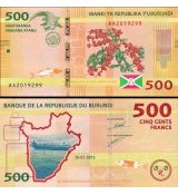 500 Frankov Burundi 2015 P50 UNC