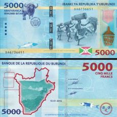 5000 Frankov Burundi 2015 P53 UNC