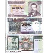 Burundi 100-1000 Frankov 3 bankovky UNC