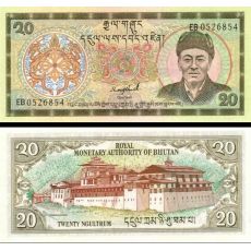 20 Ngultrum Bhután 1989 P16b UNC