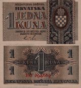 1 Kuna Chorvátsko 1942 P07a UNC