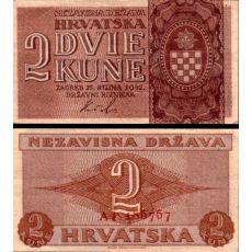 2 Kuna Chorvátsko 1942 P08ab UNC
